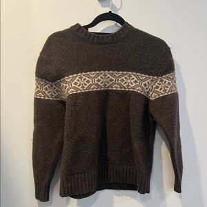 Vintage Men's Brown Patterned Sweater
